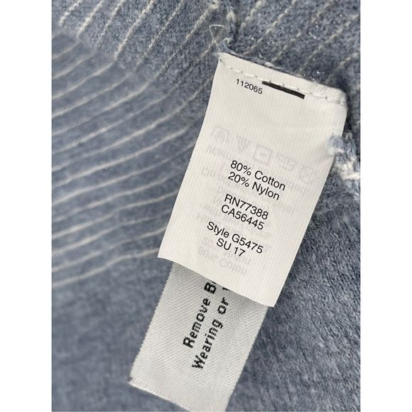 Madewell Cardigan Sweater Women XS Blue‎ White Stripes Open Long Sleeve Pockets - Picture 10 of 11